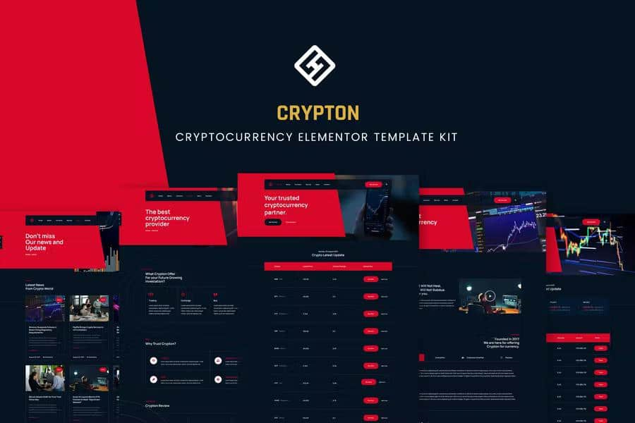 CRYPTON – CRYPTOCURRENCY ELEMENTOR TEMPLATE KIT